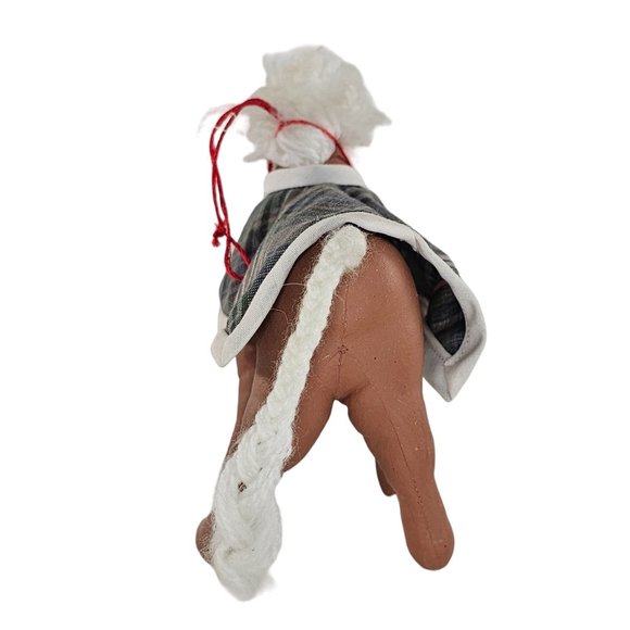 Vintage Handmade Horse Yarn Mane Tail Toy Figure Vinyl Plush Stuffed Animal - Picture 4 of 8